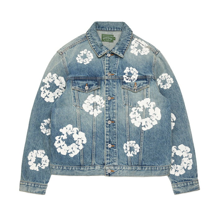 Rakuten - 【最短即日発送】 DENIM TEARS COTTON WREATH DENIM JACKET デニムティアーズ コットン リース デニム ジャケット 長袖 Gジャン 花柄 Central Cee ストリート メンズ ライトウォッシュ S M L XL ラージ サイズ オンライン