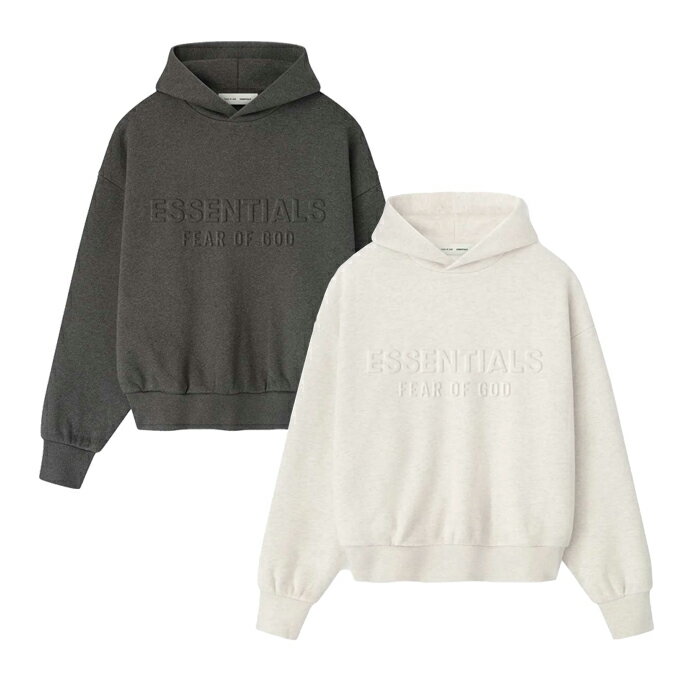商品詳細表記サイズXS/S/M/L/XLカラーオートミール/チャコール 品番 embossedessenti 素材 コットン 80% ポリエステル 20% 実寸 S：着丈 64.5cm、身幅 62.5cm、肩幅 60cm、袖丈 58.5cm M：着丈 64.5cm、身幅 66cm、肩幅 63.5cm、袖丈 60cm L：着丈 66.5cm、身幅 69.5cm、肩幅 68cm、袖丈 60cm XL：着丈 66.5cm、身幅 73.5cm、肩幅 71cm、袖丈 60cm ※サイズ表記に関しましては、サンプルサイズになりますので仕上がりに誤差が生じる場合がございます。 商品説明 ＜ESSENTIALS（エッセンシャルズ）EMBOSSED ESSENTIALS CLASSIC HOODIE の特徴＞ 厚手のコットン×ポリエステル混フリース（約480g）を使用し、 しっかりとした生地感と上質な肌触りを実現。 “ESSENTIALS FEAR OF GOD” のエンボスロゴ がフロントに さりげなく配され、ブランドらしい洗練された存在感を演出します。 フードはダブルレイヤー仕様で、立体的なフォルムと防寒性を両立。 リブニットの袖口・裾やサイドポケットなど、細部にわたる 丁寧なディテールワークが快適さと実用性を高めています。 ゆったりとした クラシックフィット で、デイリーから ストリートスタイルまでさまざまな着こなしに対応。 着心地のよさと高級感あるデザインが魅力の一着です。 ＜ESSENTIALS（エッセンシャルズ）とは＞ ESSENTIALS(エッセンシャルズ)は人気ブランド FEAR OF GOD(フィアオブゴッド)の ディフュージョンラインとして登場した。 もともとアメリカ・カリフォルニアを拠点とする セレクトショップ「PacSun(パクサン)」の コラボレーションラインとして人気を博していた 「F.O.G」の後継ブランドとしてスタートしました。 ブランド名の、 ”欠くことのできない。必須の” というその名の通り、 ベーシックな定番を中心にそろえています。 FEAR OF GOD(フィアオブゴッド)の様な デザインを軸にしながらも手に入れやすい リーズナブルな価格が魅力。 文句のつけようがない完璧なシルエットを 作り出すアイテムが多く 多くの年齢層から高い支持を得ている。 一押し ポイント ・エンボスロゴが立体的な存在感を放ち、洗練された印象を演出。 ・厚手フリース素材で暖かく快適な着心地をキープ。 ・ダブルレイヤーフードとリブ仕様のディテールで機能性も充実。 メール マガジン 新着・おすすめ商品をいち早くお知らせ！ ■メールマガジン登録はコチラ■ ↓ESSENTIALS（エッセンシャルズ）の商品一覧はコチラ↓