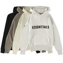 ESSENTIALS エッセンシャルズ Knit Hoodie ニットフーディー パーカー ブラック トープ ライトオートミール ユニセックス オンライン 通販 2021AW fogfrontlogohoo