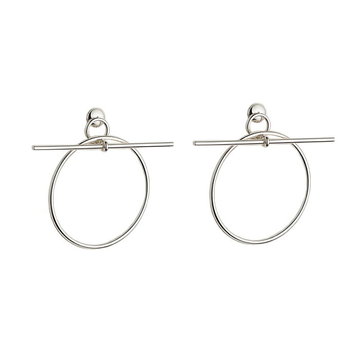 Tourmaline - 【最短即日発送】 HERMES LOOP EARRINGS, MEDIUM MODEL エルメス ブークル ドレイユ ループ ピアス アクセサリー ジュエリー ラグジュアリー ハイブランド 贈り物 ギフト プレゼント ユニセックス シルバー MM サイズ オンライン
