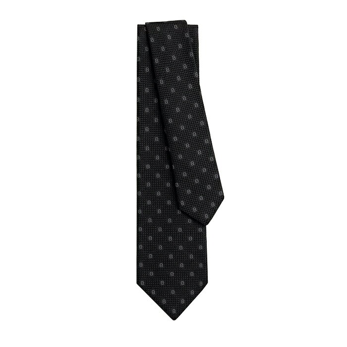 Rakuten - 【最短即日発送】 HERMES GRENADINE MAILLON TIE エルメス シルクタイ グルナディーヌ マイヨン 7cm ネクタイ ビジネス フォーマル ラグジュアリー 通勤 贈り物 ギフト プレゼント メンズ ブラック F サイズ オンライン