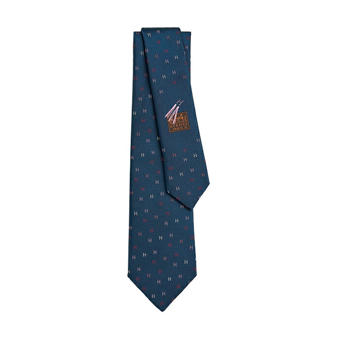 エルメス ネクタイ HERMES SILK TIE エルメス シルクツイルタイ Hサンティヤン 7cm メンズ マリン プレゼント ギフト 紳士 フランス製 通販 入学式 入社式 父の日 オンライン h339376t