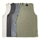 【サマーセール対象商品】INDEPICT 22ss Layered tank top インディピクト レイヤード タンクトップ グレー チャコールグレー カーキ ベージュ メンズ 201in22ss10