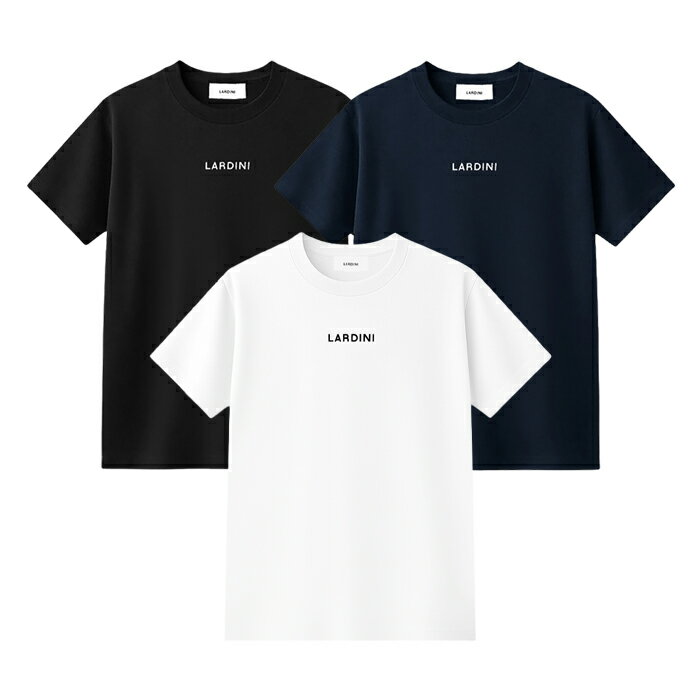 Rakuten - 【最短即日発送】 LARDINI CREW NECK T-SHIRT ラルディーニ クルーネック Tシャツ メンズ ホワイト 半袖 カットソー プリント M L XL ラージサイズコットン ESLTMC70 ES64052A