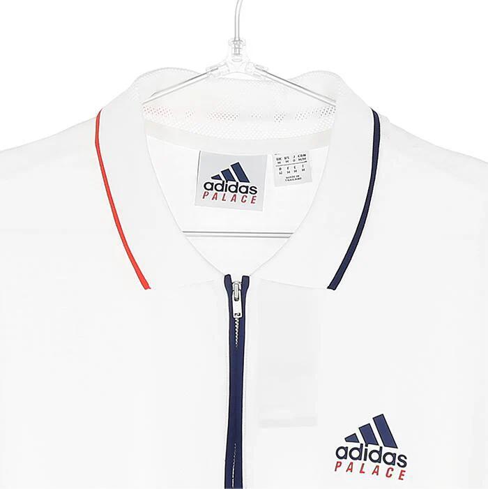 【最短即日発送】 PALACE SKATEBOARDS × ADIDAS PORO SHIRT パレススケートボード × アディダス ポロシャツ メンズ 半袖 M サイズ ジップ 開閉 オンライン 3