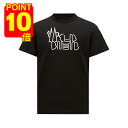 【スーパーセール】【ポイント10倍】MONCLER CURVED LOGO COTTON T-SHIRT モンクレール カーブド ロゴ コットン Tシャツ メンズ 半袖 カットソー ホワイト ブラック S M L XL ラージサイズ K10918C0005589AJS998