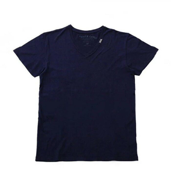 Rakuten - 【最短即日発送】 PROJECT E T-SHIRT プロジェクトイー Tシャツ 半袖 カットソー Vネック メンズ ネイビー S サイズ オンライン