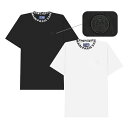【サマーセール対象商品】Paris Saint Germain JACQUARD NECK & EMB LOGO TEE パリサンジェルマン ジャガード ネック & EMB ロゴ Tシャツ メンズ 半袖 カットソー ホワイト ブラック M L XL ラージサイズ コットン
