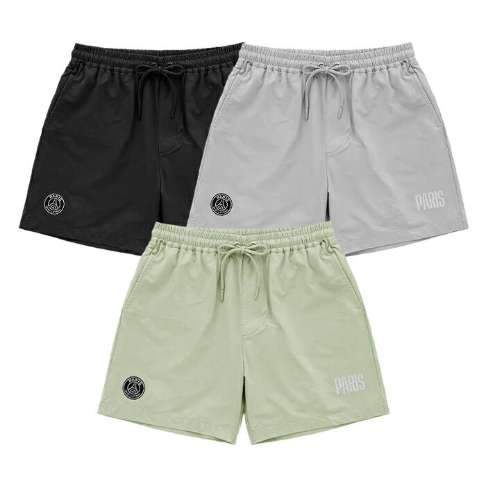 Rakuten - 【最短即日発送】 Paris Saint Germain SHORT PANTS パリサンジェルマン ショート パンツ 半ズボン 半パン ストリート メンズ カーキ ブラック グレー M L XL ラージ サイズ オンライン