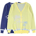 【サマーセール対象商品】RESOUND CLOTHING リサウンドクロージング palmtree cardigan ニット カーディガン メンズ ピンク イエ...