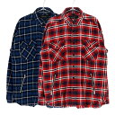 【サマーセール対象商品】RESOUND CLOTHING リサウンドクロージング OVER flannel check shirts シャツ メンズ ブルー レ...