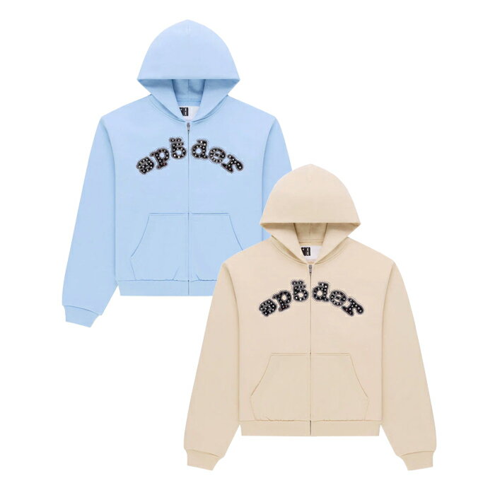 Rakuten - 【最短即日発送】 SP5DER MIXED STONE OG LOGO ZIP HOODIE スパイダー ミックス ストーン V2 ジップ フーディー 長袖 パーカー YOUNG THUG ヤングサグ ストリート メンズ クリーム ライトブルー 28 30 32 34 サイズ オンライン