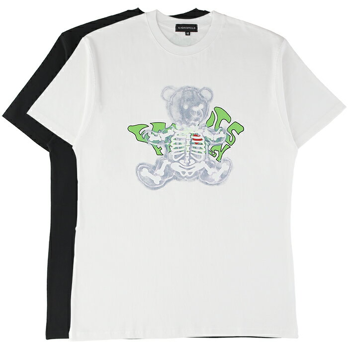 SUNDAY OFF CLUB X-ray Bear Luminous Artwork T-Shirt サンデーオフクラブ X線 ベア ルミナス アートワーク Tシャツ ブラック ホワイト オンライン 通販 2021SS 101xraybear