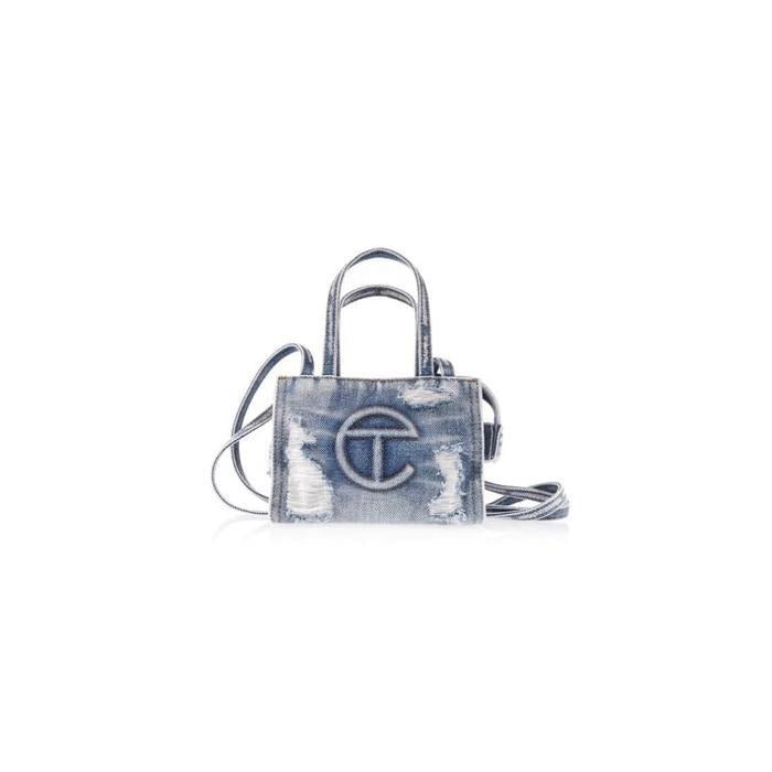 Rakuten - 【最短即日発送】 【再入荷】 TELFAR SMALL SHOPPING BAG テルファー スモール デニム ショッパー ショッピング バッグ 鞄 カバン 通勤 贈り物 ギフト プレゼント ユニセックス ブルー ブラック S サイズ オンライン