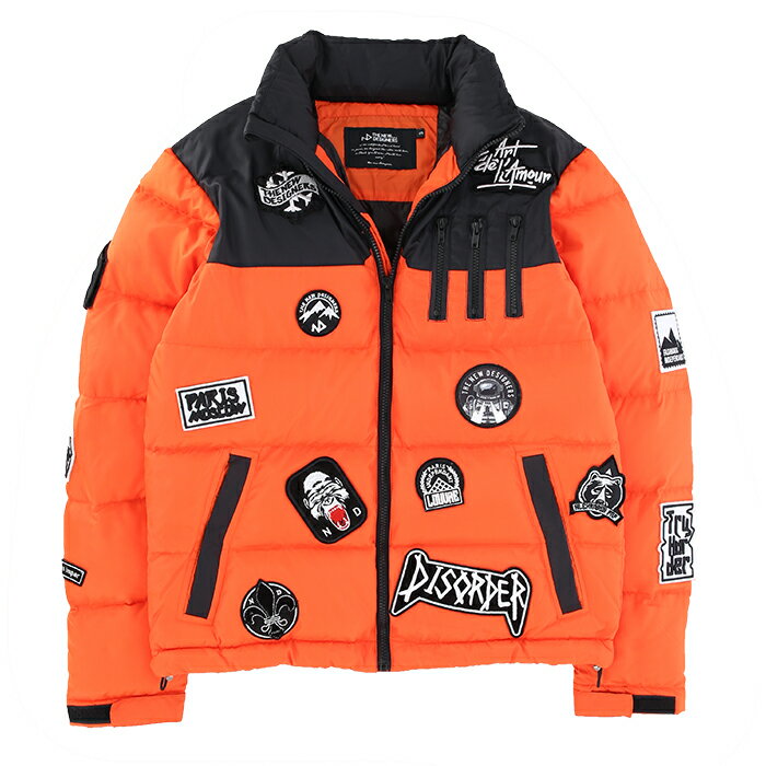 Rakuten - 【最短即日発送】 THE NEW DESIGNERS ザ ニュー デザイナーズ ダウン ジャケット メンズ シルバー オレンジ M