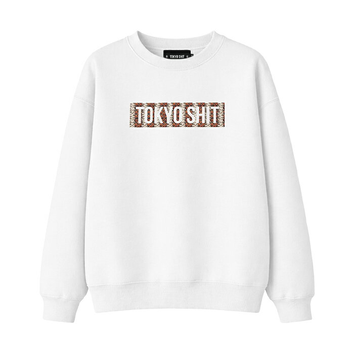 【最短即日発送】 TOKYO SHIT SNAKE BOX LOGO SWEATS トーキョーシット スネーク ロゴ スウェット 長袖 トレーナー ボックス ロゴ ストリート メンズ ホワイト M L XL ラージ サイズ オンライン