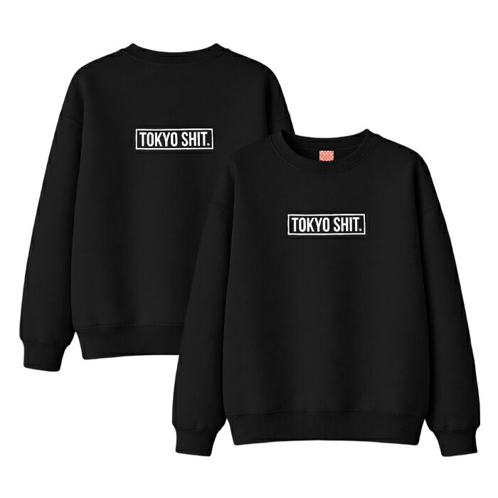 【最短即日発送】 TOKYO SHIT SWEAT SHIRT トーキョーシット スウェット シャツ 長袖 トレーナー ボックス ロゴ ストリート メンズ ブラック XL ラージ サイズ オンライン