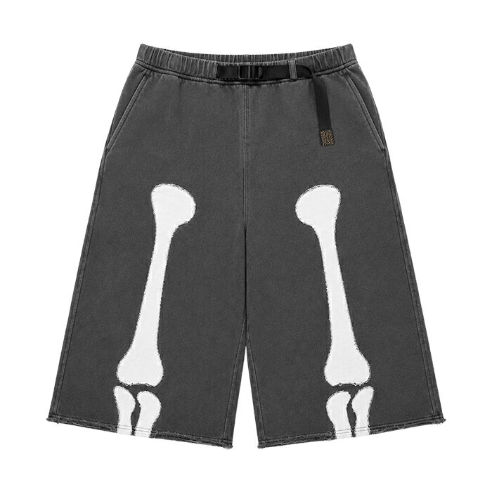  VANSON 8/10 LENGTH FLEECE SHORT WHITE BONE DENIM PATCH バンソン エイトテンス レングス フリース ホワイト ボーン デニム パッチ ハーフ パンツ 半ズボン 半パン ストリート メンズ グレー S M L サイズ オンライン