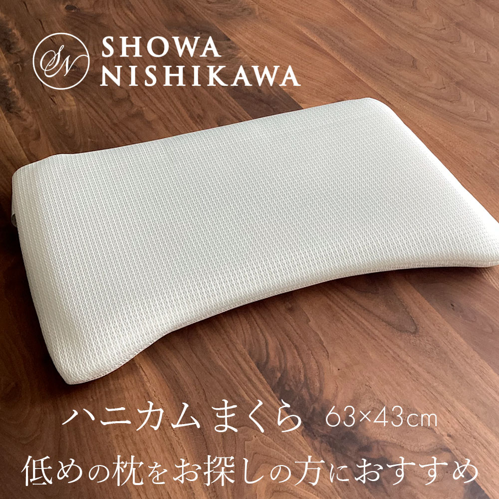 樂天商城 - 枕 低め 43×63cm 西川 昭和西川 ハニカムまくら 洗える 軽量 22110-37150 ND2301