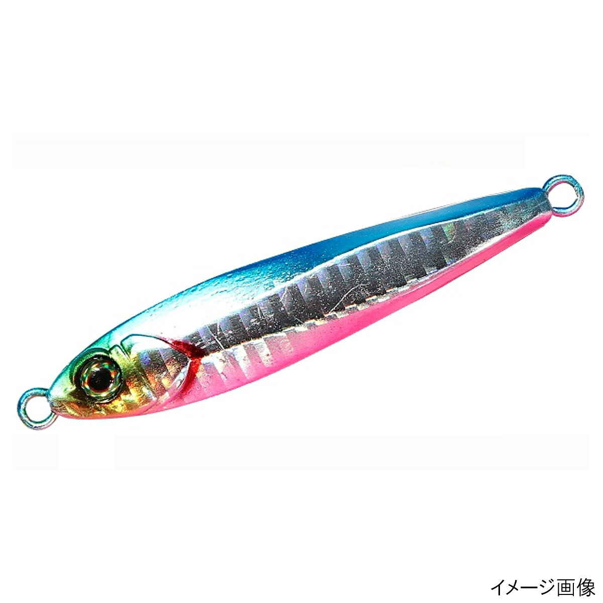 【アウトレット】【現品限り】についてのご注意事項●展示品の為、商品・パッケージにご利用に差し支えない程度のキズ・汚れ・色焼けなどがある場合がございます。ご注文順に商品を引当させて頂きます。商品の状態についてのお問い合わせやご要望にはご回答出来かねますのでご了承下さい。●パッケージ・保証書の無い商品もございます。●別注文との同梱・内容変更・キャンセル・お客様都合での返品交換はお受けできません。●【アウトレット】商品は今後入荷予定がなく売り尽し価格で販売している商品です。●【現品限り】は今後の入荷予定がない商品です。●掲載商品は複数サイトおよび実店舗で併売しています。ご注文タイミングにより欠品し、お取り寄せにお時間を頂く場合やお手配が出来ずにやむを得ずキャンセルさせて頂く場合がございます。●商品画像は代表画像です。仕様変更により商品スペックやパッケージなど変更となる場合がございます。仕様変更に伴う返品、商品交換の際の往復送料はお客様ご負担となります。●店舗都合・お客様都合に依らずご注文内容の修正やキャンセルを行った際に在庫なしとなる場合やポイント、クーポンなど各種キャンペーンが適用外となる場合がございます。大変恐縮ながらこのような場合でも補填などは出来かねますのでご了承下さい。【ジャッカル/JACKALL】その飛距離。圧倒的!カッ飛びメタルジグ!向かい風でも余裕の飛距離!後方重心に設計されたボディにより、圧倒的な飛距離を獲得しました。針絡みも少なく快適にショアジギングゲームをお楽しみいただくことができます。フォールでは鋭い動きで魚を誘い、巻き上げ時にはエッジの利いたフロント部分がキレのある動きと輝きを生み出します。サゴシ/サバ/ハマチ/タチウオ/ヒラメ/マゴチ/真鯛等あらゆるターゲットに有効ですので、ショアジギングの入門から安心してご利用いただくことができます。[BIGBACKER JIG]【注意事項】・ブリ等大型の魚を狙われる場合には、専用のフックシステムへ交換をオススメ致します。カラー:ブルピン/ボーダーホロ全長:42mm自重:10gフック:(フロント)フッ素加工フック、(リア)トレブルフック代表対象魚（詳細）:サゴシ MST-16-06-20