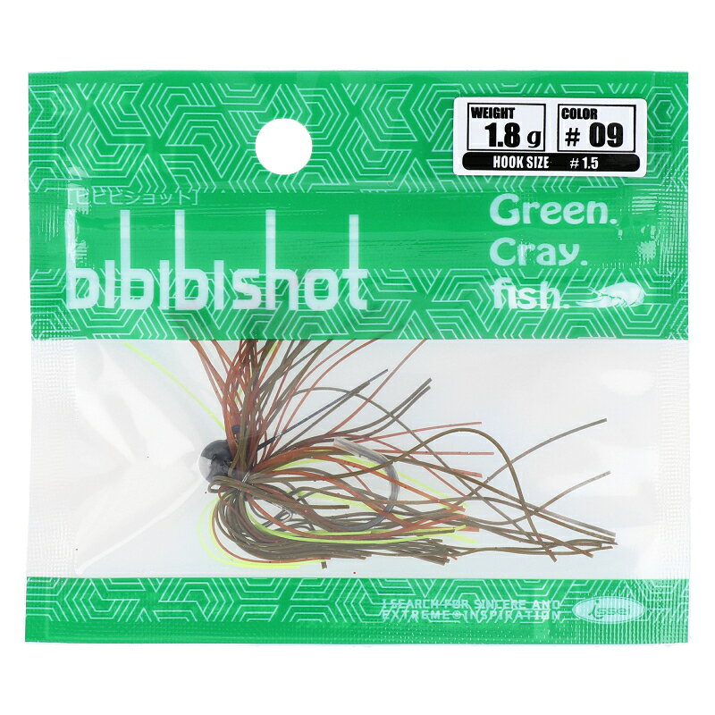 Rubber Jig - 【現品限り】 issei ラバージグ bibibiショット 1.8g #09 グリパン/チャート【ゆうパケット】