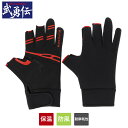 防寒ウェア 武勇伝 チタニウムグローブ 3本切 M ブラック【ゆうパケット】