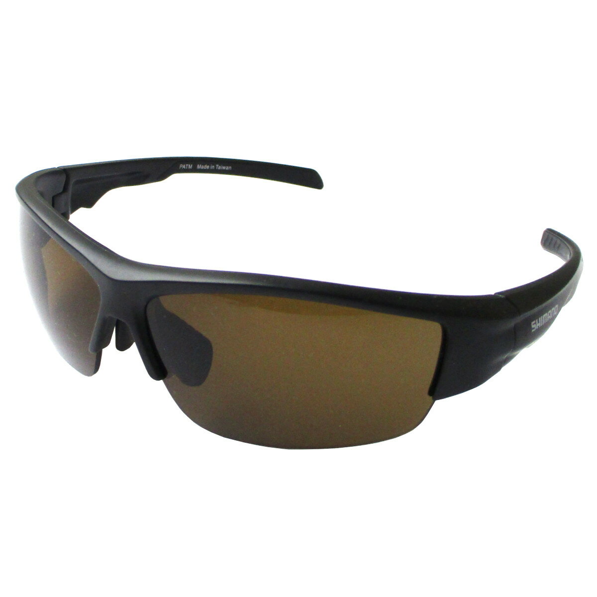 シマノ 偏光グラス 撥水ハーフグラス PC HG-066N フリー マットブラック/ブラウン