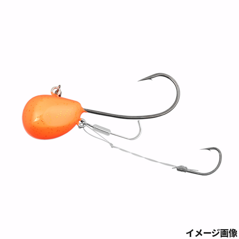 【アウトレット】【現品限り】についてのご注意事項●展示品の為、商品・パッケージにご利用に差し支えない程度のキズ・汚れ・色焼けなどがある場合がございます。ご注文順に商品を引当させて頂きます。商品の状態についてのお問い合わせやご要望にはご回答出来かねますのでご了承下さい。●パッケージ・保証書の無い商品もございます。●別注文との同梱・内容変更・キャンセル・お客様都合での返品交換はお受けできません。●【アウトレット】商品は今後入荷予定がなく売り尽し価格で販売している商品です。●【現品限り】は今後の入荷予定がない商品です。●掲載商品は複数サイトおよび実店舗で併売しています。ご注文タイミングにより欠品し、お取り寄せにお時間を頂く場合やお手配が出来ずにやむを得ずキャンセルさせて頂く場合がございます。●商品画像は代表画像です。仕様変更により商品スペックやパッケージなど変更となる場合がございます。仕様変更に伴う返品、商品交換の際の往復送料はお客様ご負担となります。●店舗都合・お客様都合に依らずご注文内容の修正やキャンセルを行った際に在庫なしとなる場合やポイント、クーポンなど各種キャンペーンが適用外となる場合がございます。大変恐縮ながらこのような場合でも補填などは出来かねますのでご了承下さい。【ジャッカル/JACKALL】汎用性を高めたもう一つの固定式テンヤ『鯛夢』[NAMARISHIKI BINBINTENYA TAIMU][ナマリシキビンビンテンヤタイム]【安定姿勢&スピードフォール】安定した沈下姿勢と着底感度に優れる「ビンビンテンヤ鯛夢」の鉛製モデルです。フロントヘビーな鯛夢ヘッド形状の恩恵により潮流の影響を受けにくく、素早いフォールを可能にしています。【エサキーパーがエビのズレを防止】専用設計の着脱可能なエサキーパーを搭載しており、魚の活性、エサ持ち具合に応じて取り外しが可能です。また、親鈎、孫鈎共に高い貫通性能を発揮するフッ素加工フックを採用しています。カラー:オレンジゴールドフレークサイズ:10号自重:38g代表対象魚:タイ（鯛） MST-12-24-01