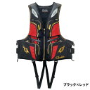 がまかつ ライフジャケット フローティングベスト L ブラック×レッド GM2193