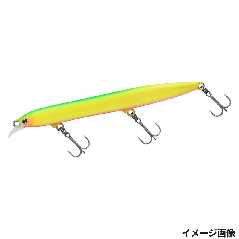【アウトレット】【現品限り】についてのご注意事項●展示品の為、商品・パッケージにご利用に差し支えない程度のキズ・汚れ・色焼けなどがある場合がございます。ご注文順に商品を引当させて頂きます。商品の状態についてのお問い合わせやご要望にはご回答出来かねますのでご了承下さい。●パッケージ・保証書の無い商品もございます。●別注文との同梱・内容変更・キャンセル・お客様都合での返品交換はお受けできません。●【アウトレット】商品は今後入荷予定がなく売り尽し価格で販売している商品です。●【現品限り】は今後の入荷予定がない商品です。●掲載商品は複数サイトおよび実店舗で併売しています。ご注文タイミングにより欠品し、お取り寄せにお時間を頂く場合やお手配が出来ずにやむを得ずキャンセルさせて頂く場合がございます。●商品画像は代表画像です。仕様変更により商品スペックやパッケージなど変更となる場合がございます。仕様変更に伴う返品、商品交換の際の往復送料はお客様ご負担となります。●店舗都合・お客様都合に依らずご注文内容の修正やキャンセルを行った際に在庫なしとなる場合やポイント、クーポンなど各種キャンペーンが適用外となる場合がございます。大変恐縮ながらこのような場合でも補填などは出来かねますのでご了承下さい。ベイトに偏食している時、激スレ時に最適。バチ、サヨリ、シラスはもとより、イワシや稚アユ等の小型ベイトパターンにベストマッチな極スリムシルエット。高レスポンス&スレに強いタイトウォブンロール+テールスライドアクションで、低速から高速まで全てのリトリーブに対応。ロッドポジションとリトリーブ速度の組み合わせで水面直下から約30cmが有効レンジ。風雨等でI字系スリムプラグが太刀打ちできない状況でも、一枚下のレンジでしっかりアピールできる。極細ボディながら磁着重心移動を前後にダブルで搭載し、「スリムミノーは飛ばない」イメージをくつがえす快適なキャスタビリティと立ち上がり性能を両立。[MORETHAN HISOKA][25new16]カラー:マットライムチャートピンクベリーサイズ:95F-SSR全長:95mm自重:5.3gタイプ:スローフローティングレンジ:水面直下〜約0.3mアクション:タイトウォブンロールフック:#12トレブルリング:#2推奨リーダー:16LB以下釣り方、フィールド:ソルトルアー（ショア）代表対象魚:スズキ（シーバス・鱸）≪関連商品≫アデルチャートヘッドゴールド アデル不夜城 120F-SSR蛍ムラクリアシラス 120F-SSRチャートヘッドブラピン 120F-SSRピンクサンドバチパール 120F-SSRマットバチピンク 120F-SSRマットライムチャートピンクベリー 120F-SSRライムチャートイワシ 120F-SSRアデルチャートバックブラックベリー 120F-SSRオレンジパールギーゴ 120F-SSRチャートバックパール 120F-SSRライムパールサンド 120F-SSRストロベリーフィズ 120F-SSRピンクヘッドクリアチャート 120F-SSRレモンティー 120F-SSRアデルサヨリ 150F-SSRアデル不夜城 150F-SSRアデルチャートバックブラックベリー 150F-SSRオレンジパールギーゴ 150F-SSRストロベリーフィズ 150F-SSRチャートバックパール 150F-SSRチャートヘッドブラピン 150F-SSRピンクサンドバチパール 150F-SSRマットバチピンク 150F-SSRマットライムチャートピンクベリー 150F-SSRライムパールサンド 150F-SSRピンクサンドゴールド 150F-SSRピンクヘッドクリアチャート 150F-SSRナイトスペシャル 150F-SSR小沼スペシャル 150F-SSRナイトスペシャル 95F-SSRチャートヘッドブラピン 95F-SSRピンクサンドバチパール 95F-SSRマットバチピンク 95F-SSRマットライムチャートピンクベリー 95F-SSRクリアキャンディー 95F-SSRライムパールサンド 95F-SSRピンクヘッドクリアチャート 95F-SSR小沼スペシャル 95F-SSR小沼スペシャルVer.煌 95F-SSR MST-16-06-03 BC-350010 モアザン