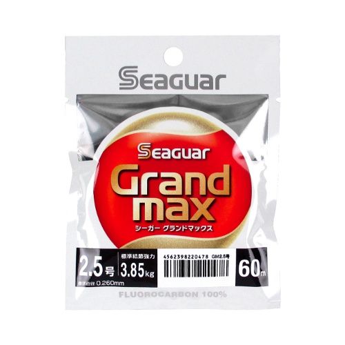 クレハ合繊 シーガー グランドマックス 60m 2．5号 クリア【ゆうパケット】