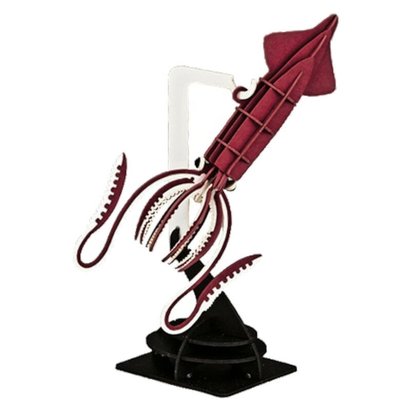 パズミー NEWダイオウイカ[台座付] 3D立体ペーパーパズル【ゆうパケット】