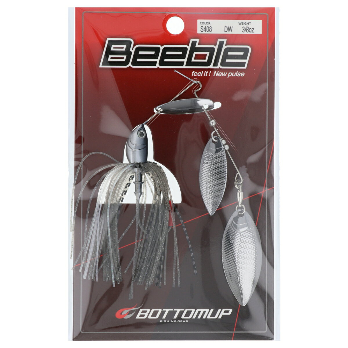 ボトムアップ スピナーベイト ビーブル 3/8oz DW S408 スモーキンシャッド【ゆうパケット】