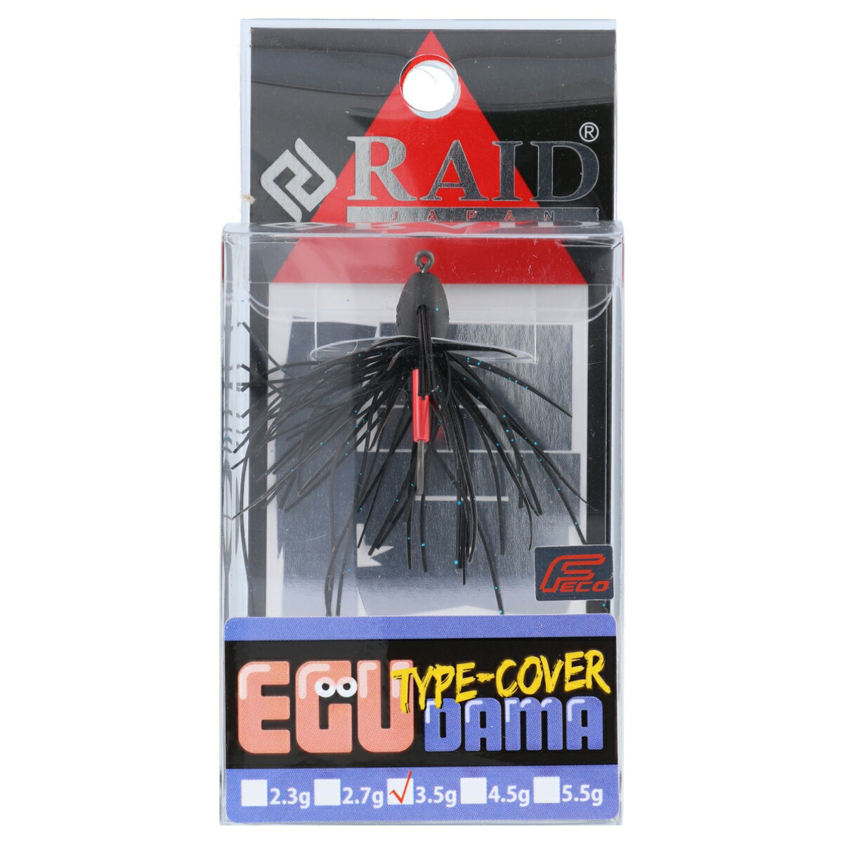 レイドジャパン ラバージグ EGU-DAMA Type-COVER 3.5g 002.ブラック/ブルーFLK.