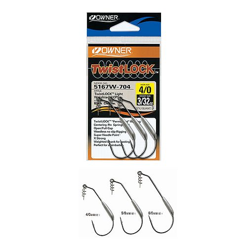 オーナー ウェイテッドツイストロックライト 5167W−704 3/32oz #4/0【ゆうパケット】