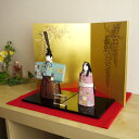 限定品 三世・金林真多呂作 箔押立雛完全限定品 「Ciel-etoile」屏風箔押蒔絵「下がり藤」 ひな人形 雛人形 お雛様 木目込み人形