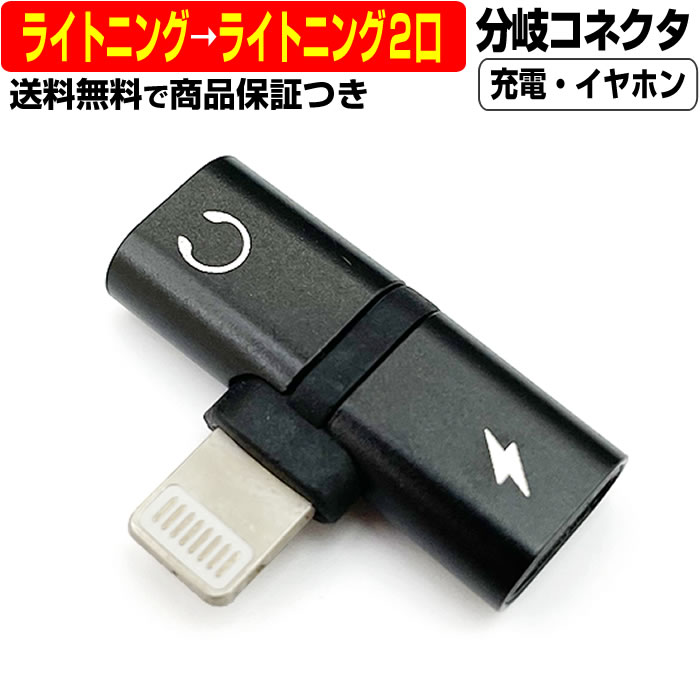 ライトニング 変換 コネクタ ケーブル Lightning 分岐 充電 通話 イヤホン iPhone 7 8 X XR XS 11 12 同時 二股 アダプタ コネクタ オス メス 変更 切替 パソコン タブレット ina