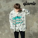 お取り寄せ商品 glamb グラム 長袖シャツ メンズ Eaten Apple Layered Shirt/イートゥンアップルレイヤードシャツ 春夏商品 アイボリー ネイビー ブラック GB0125/SH03