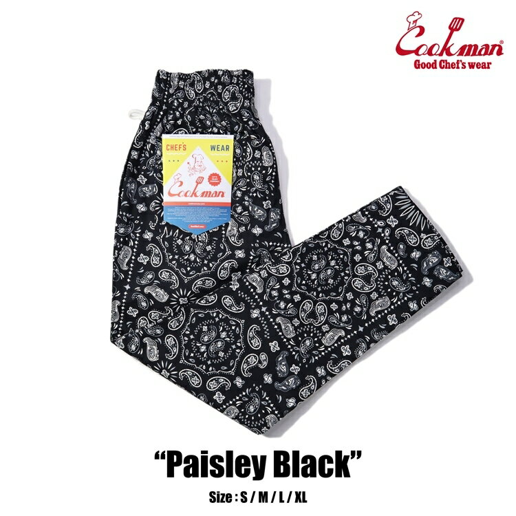 Rakuten - Cookman クックマン cookman シェフパンツ メンズ Chef Pants Paisley Black オールシーズン ブラック ペイズリー柄 231-32832