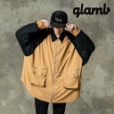 お取り寄せ商品 glamb グラム 長袖シャツ メンズ 4XL Raglan Jersey Shirt/フォーエックスエルラグランジャージシャツ 春夏商品 ベージュ ブルー ブラック GB0125/SH10