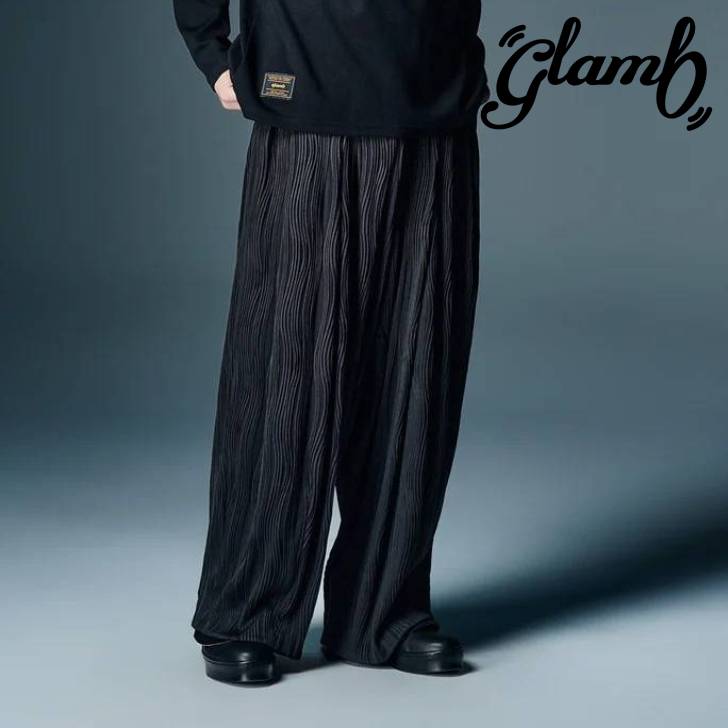 お取り寄せ商品 glamb グラム パンツ メンズ Willow Crepe Pants ウィロークレープパンツ ホワイト ブラック GB0326/P07 ブランド 30代 40代 50代 男 かっこいい オシャレ 服