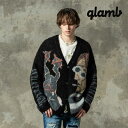 お取り寄せ商品 glamb グラム ニット メンズ Weeping Man Cardigan/ウィーピングマンカーディガン 春夏商品 ブルー ブラック GB0125/KNT02 メンズ 服 ブランド