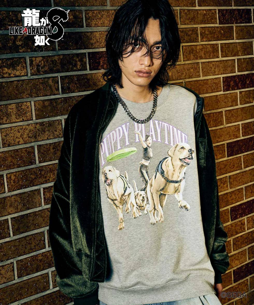 Rakuten - お取り寄せ商品 glamb グラム 長袖スウェット メンズ Chitose Fujinomiya Sweat/チトセフジノミヤスウェット 秋冬商品 グレー ブラック GB0324/LD06 メンズ 服 ブランド