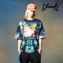 glamb グラム 5分袖Tシャツ メンズ Cosmic Print T-Shirt/コズミックプリントTシャツ 春夏商品 ブラック GB0225/CS01 ゆったり ブランド 薄手 30代 40代 50代 きれいめ 男 かっこいい オシャレ 軽い メンズ 服