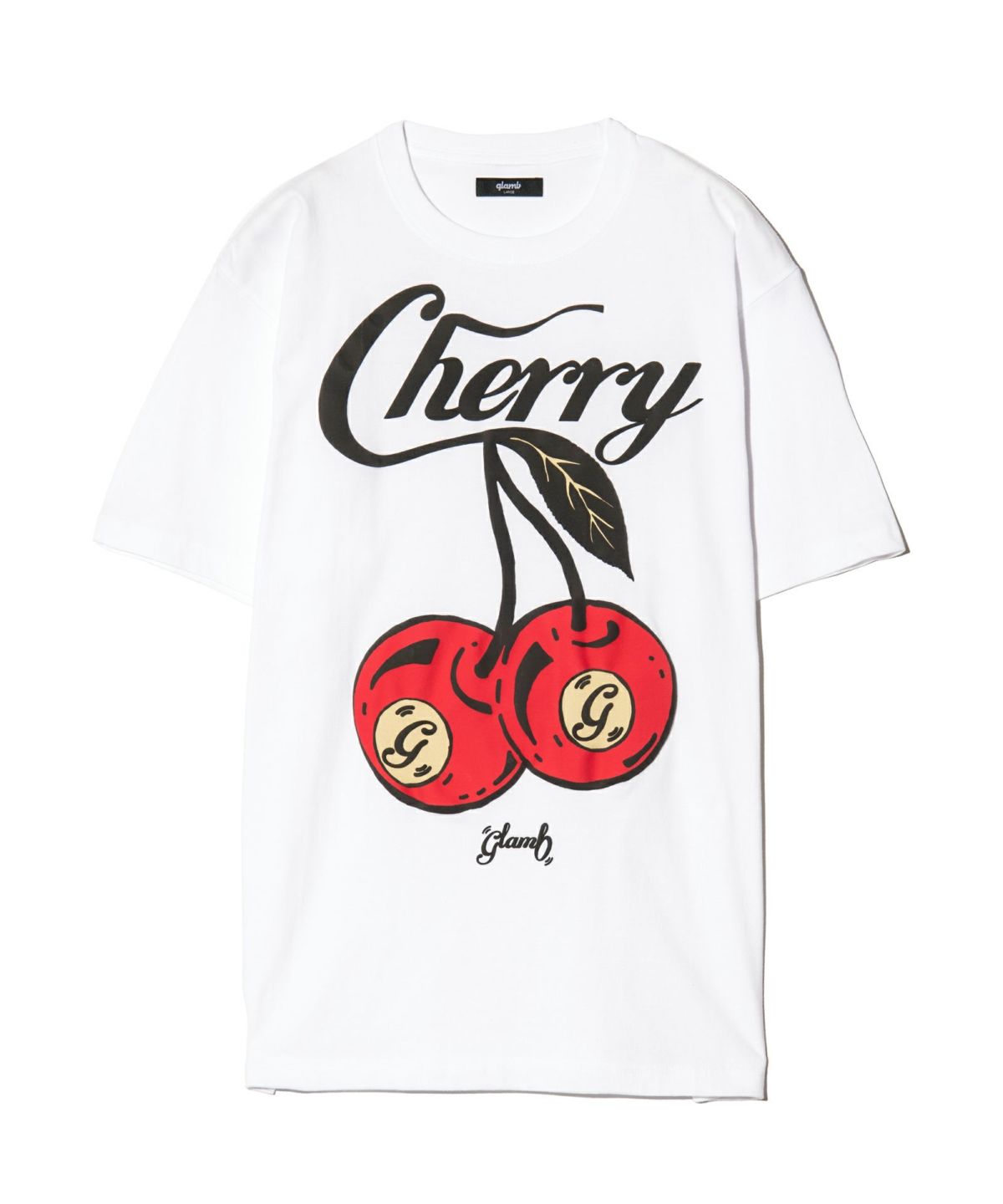 glamb グラム 半袖Tシャツ メンズ Cherry Ball T-Shirt/チェリーボールTシャツ 春夏商品 ホワイト レッド ブラック GB0225/CS06 メンズ 服 ブランド
