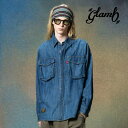 お取り寄せ商品 glamb グラム 長袖シャツ メンズ All Time Denim Shirt/オールタイムデニムシャツ 春夏 インディゴ ブラック GB0225/SH09