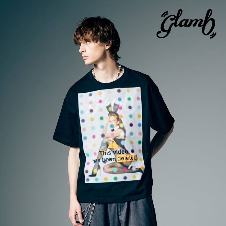 Military - お取り寄せ商品 glamb グラム 半袖Tシャツ メンズ Bunny Girl T-Shirt バニーガールTシャツ 夏 ホワイト ブラック GB0226/CS24 きれいめ 男 かっこいい オシャレ 軽い