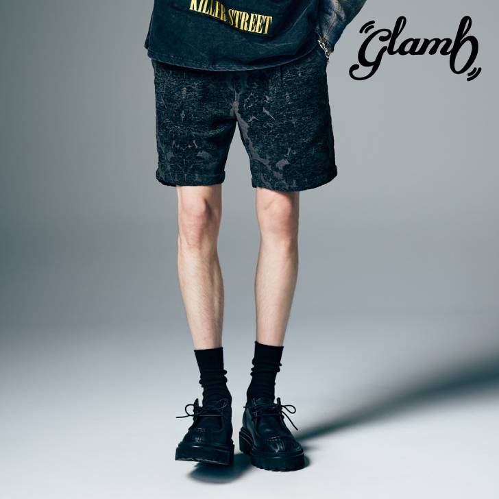 お取り寄せ商品 glamb グラム ショートパンツ メンズ Gobelin Easy Shorts ゴブランイージーショーツ 夏 ベージュ ブラック GB0226/P14 ブランド 30代 40代 50代 男 かっこいい オシャレ 服