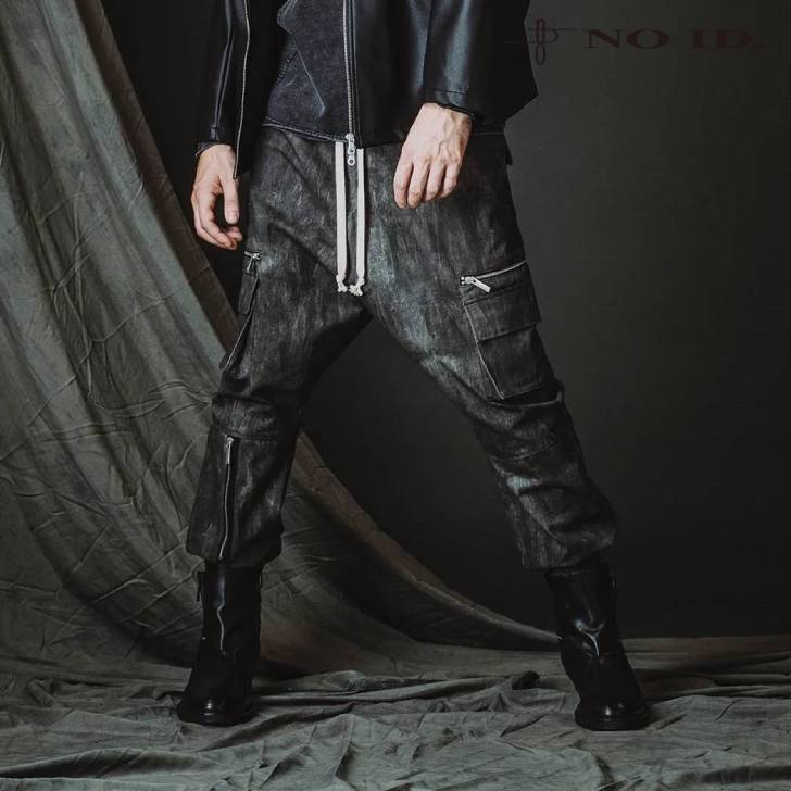 Rakuten - ノーアイディー noid no id NOID. カーゴパンツ メンズ マルチポケットサルエルカーゴジョガーPT 春商品 グレー ブラック 858006-394P メンズ 服 ブランド