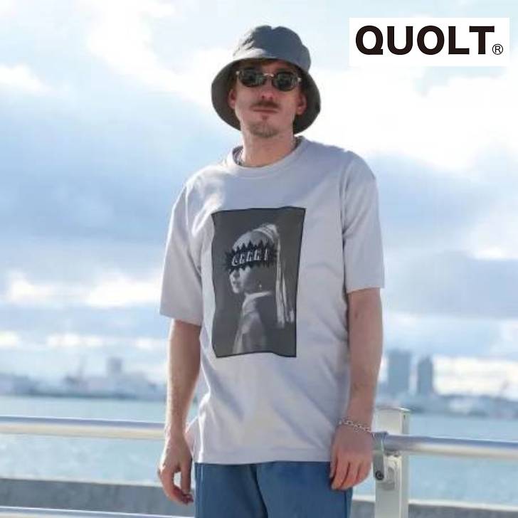Rakuten - クオルト quolt 半袖Tシャツ メンズ GRRR TEE ホワイト アッシュ アイスパープル 901T-1915 コットン100% ブランド 涼しい 薄手 30代 40代 50代 インナー 夏 半袖 メンズ 服 ブランド